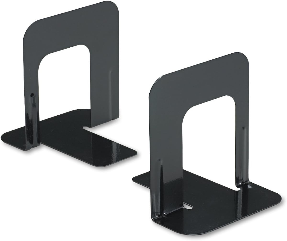 Universal Economy Bookends, Nonskid, 4 3/4 X 5 1/4 X 5 Inches, Heavy Gauge Steel