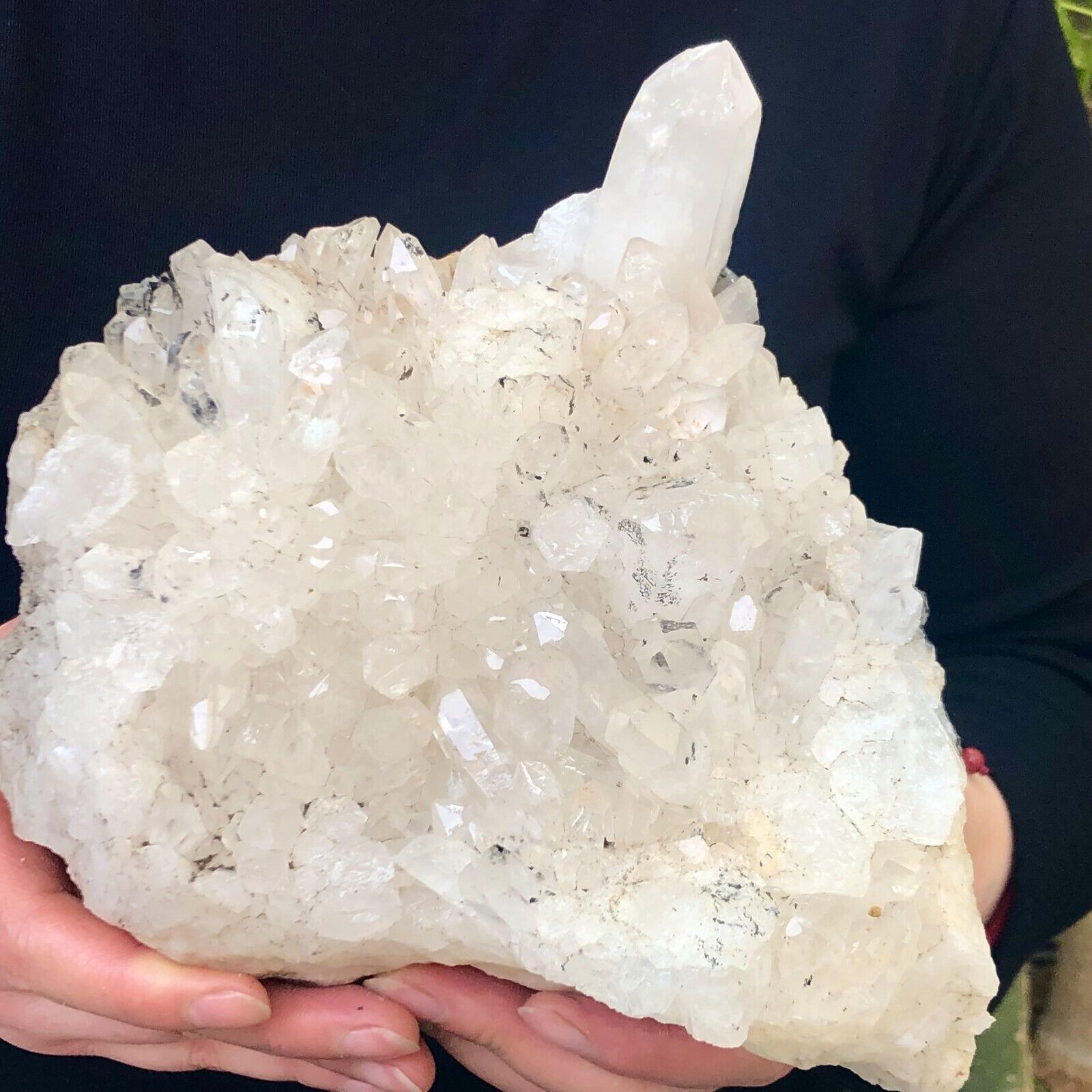 5.24LB  Natural rare white water crystal cluster backbone mineral specimen