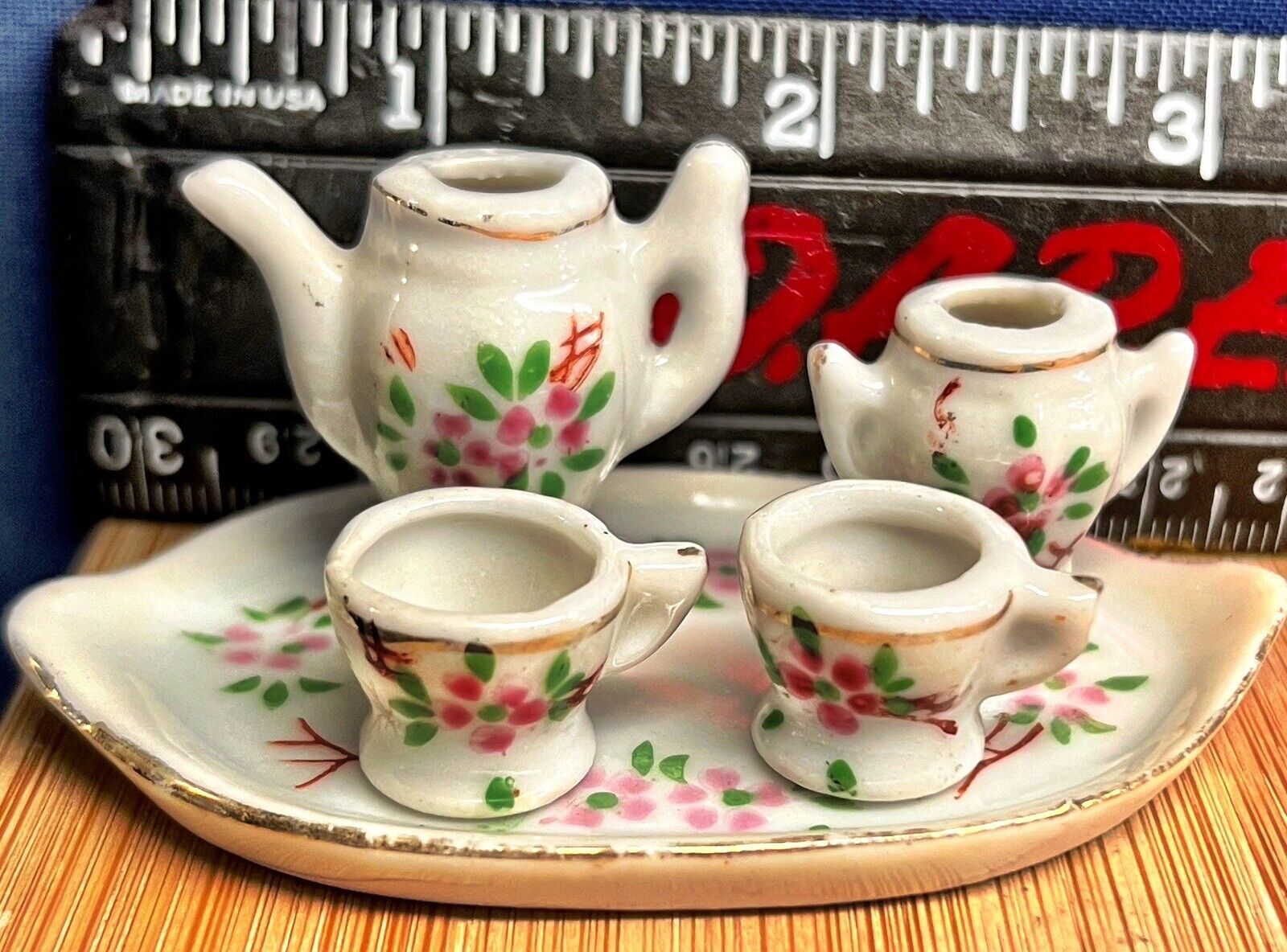 Vintage 1940's Vintage Miniature Tea Set made in Occupied Japan By H Kato.