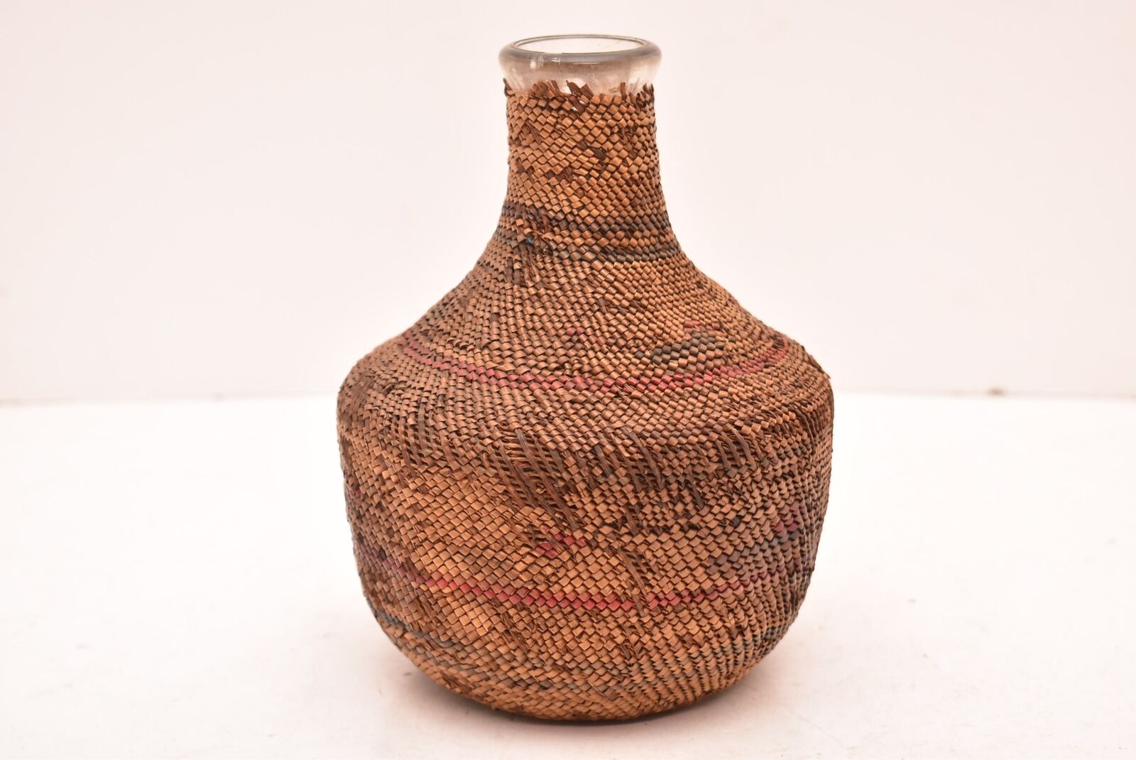 ATQ Native American Indian Woven Bottle Basket Nootka Makah Northwest Coast 7