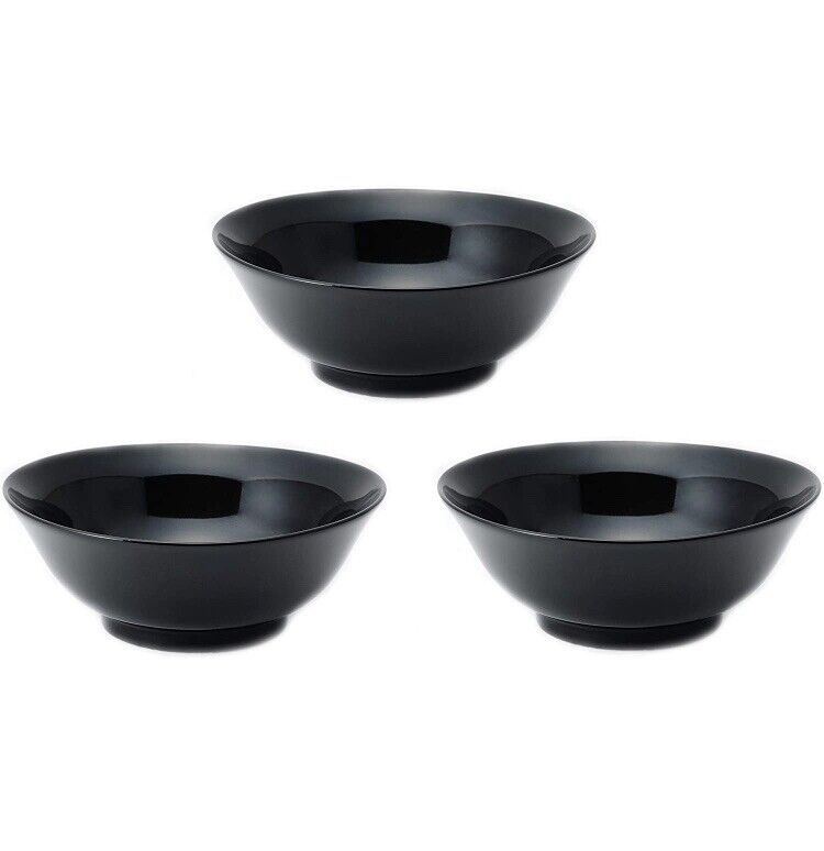Ramen bowl  Japanese ramen bowl Mino ware black set of three
