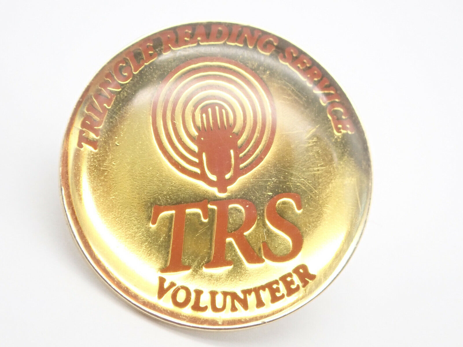 Triangle Reading Service TRS Volunteer Vintage Lapel Pin