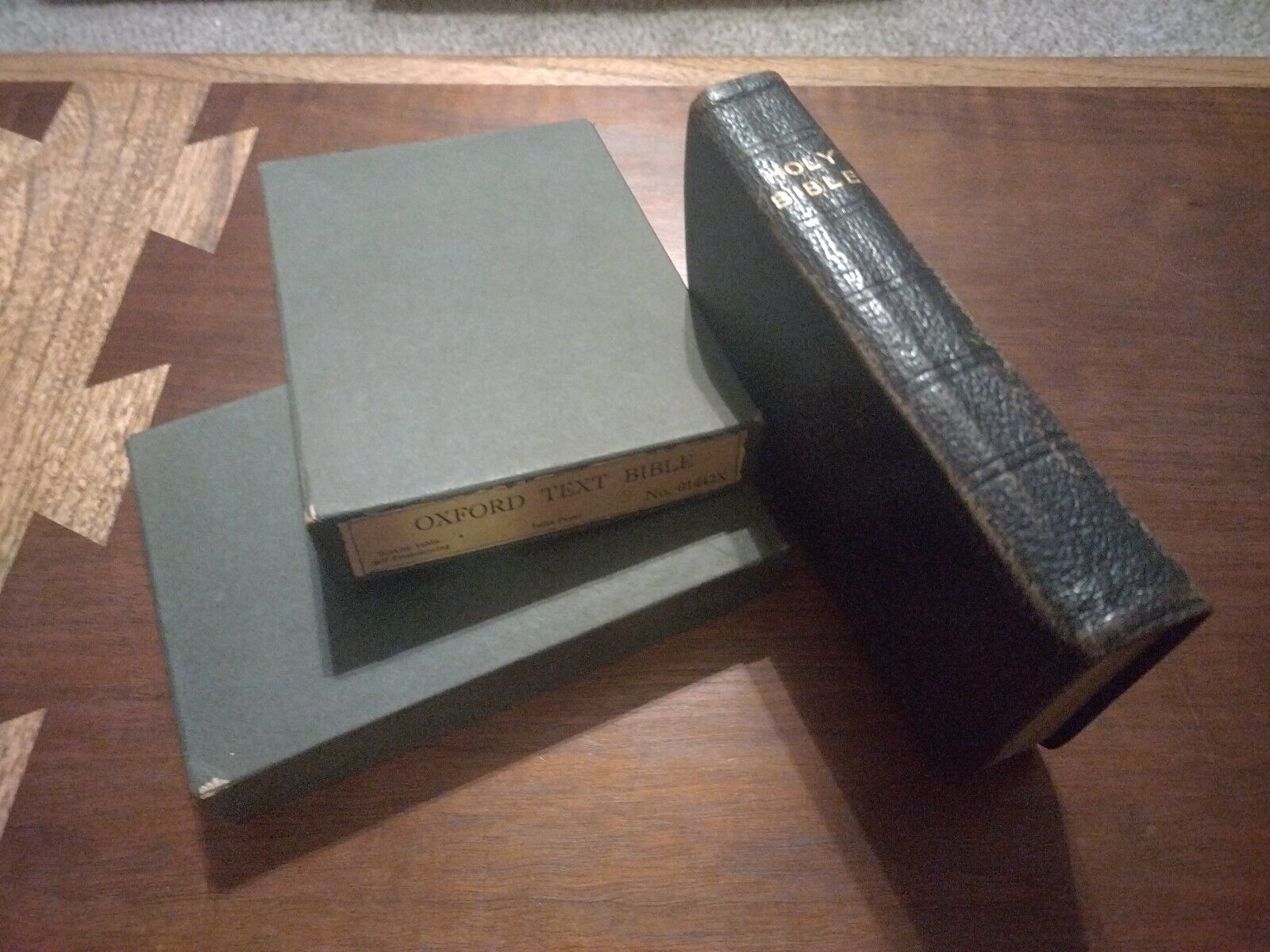 Oxford Text Holy Bible Leather w/ Box VINTAGE Brevier 16Mo India Paper No.01442X