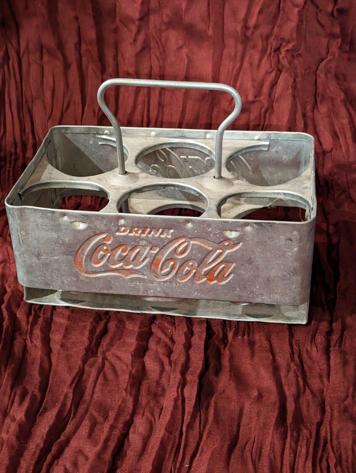 Vintage Coca-Cola Aluminum Coke Bottle 6 Carrier RARE 4 Collectors 1940's