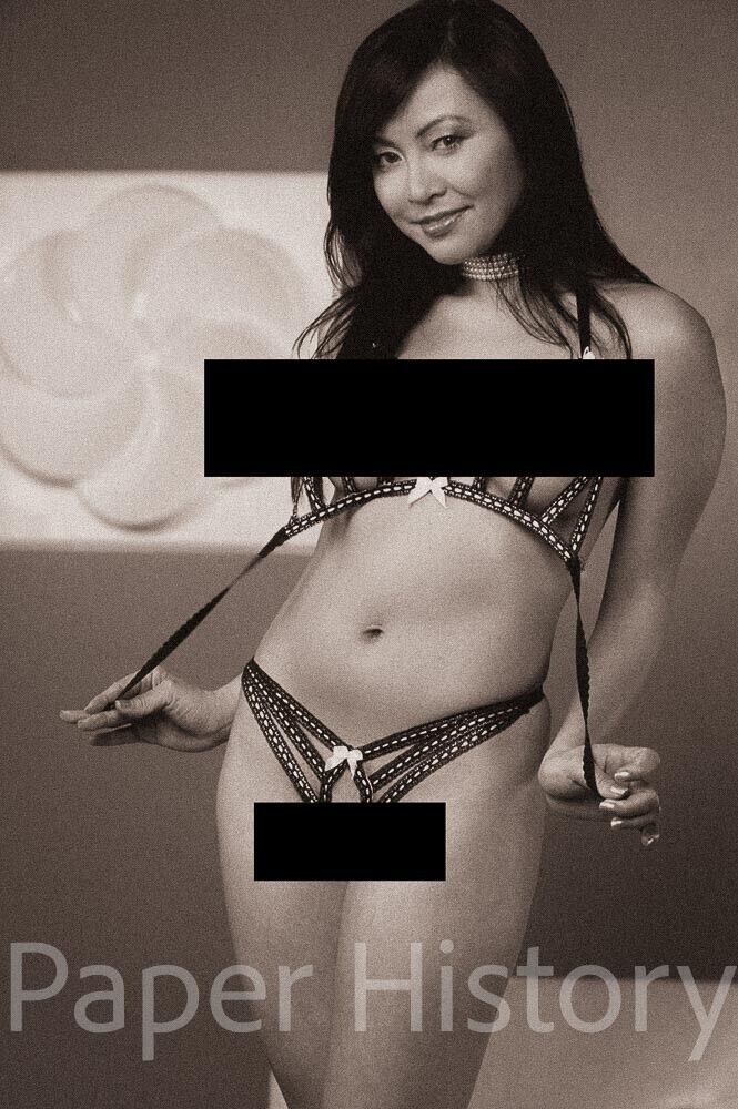 Artistic Nude Asian Woman Lingerie Vintage 4x6 Photo Reprint