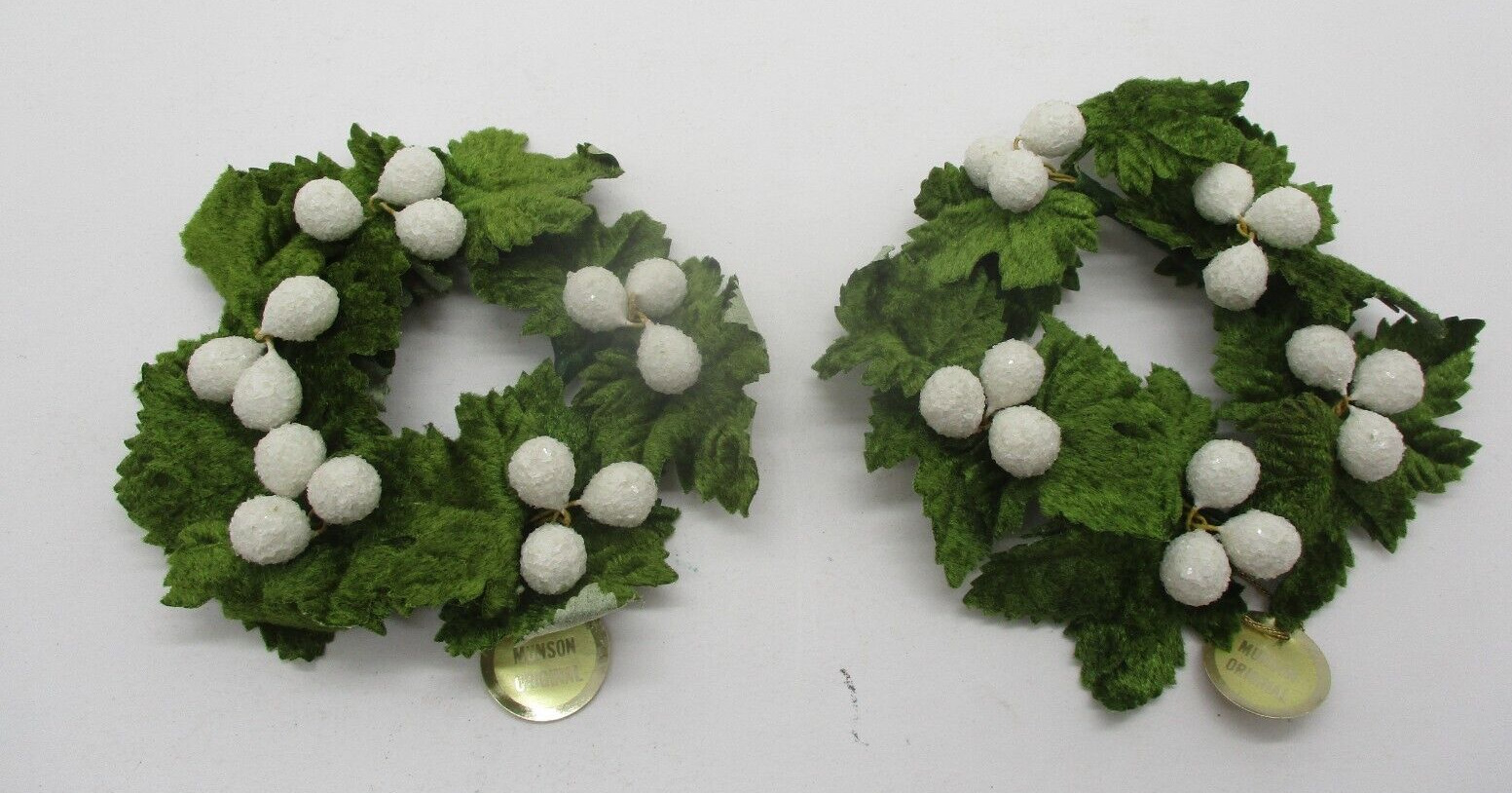 Two Vintage Munson Original Miniature Wreaths