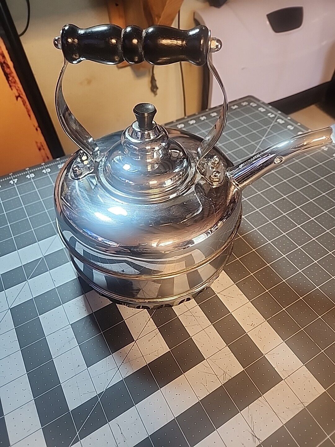 Simplex Patent Tea Kettle Chrome  Made In England