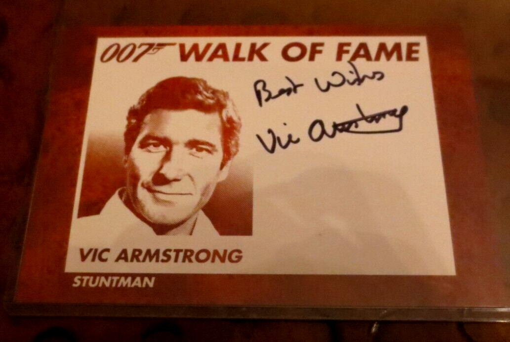 Vic Armstrong Stunt Man Double signed autographed postcard James Bond 007