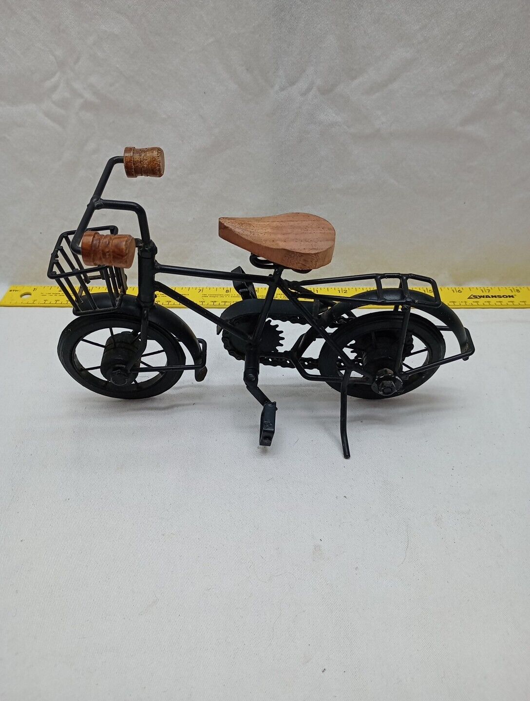 rare antique vintage handmade Folk Art metal miniature salesman sample bicycle