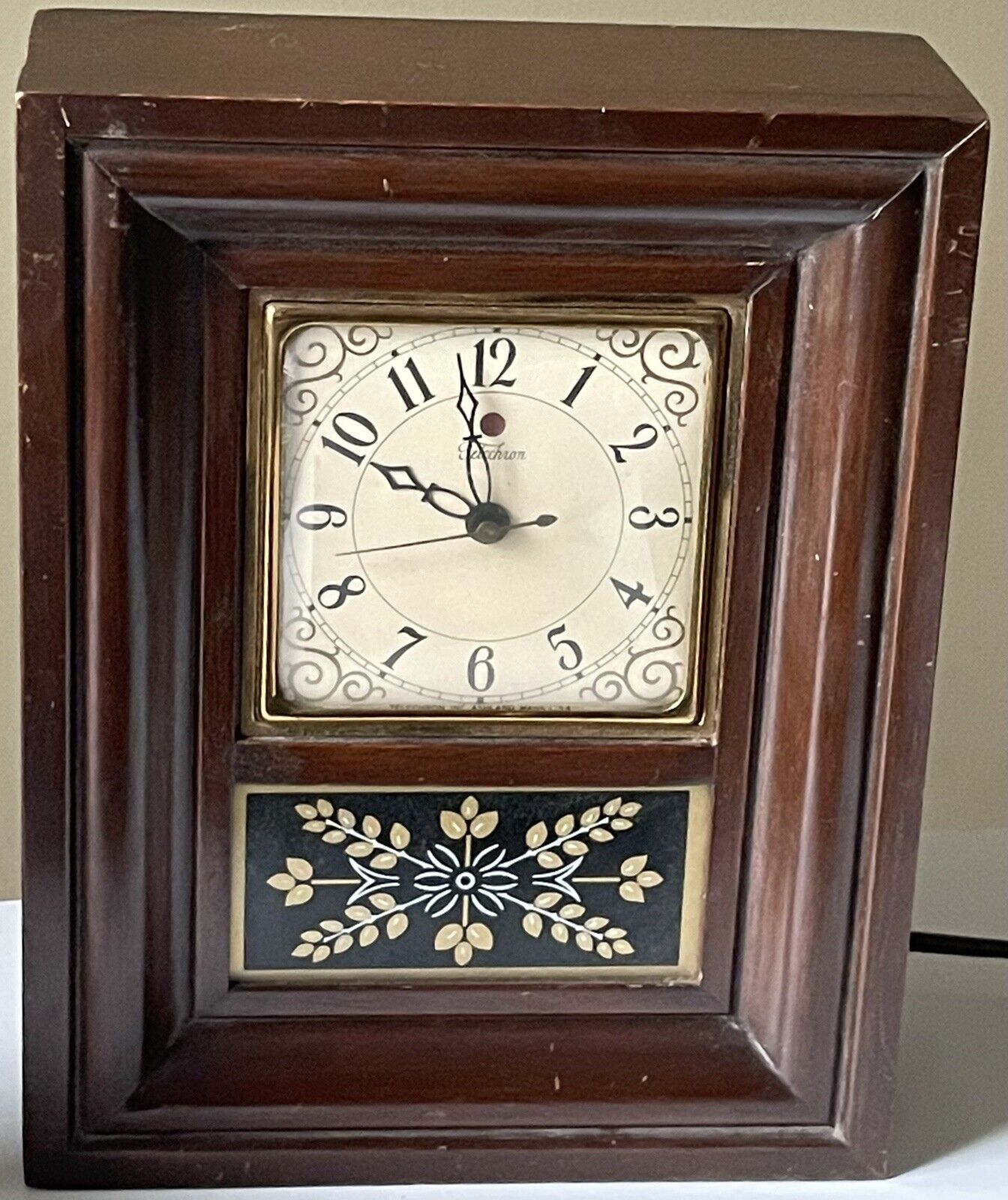 Vintage Telechron Clock WORKING Art Deco Wood Electric Clock