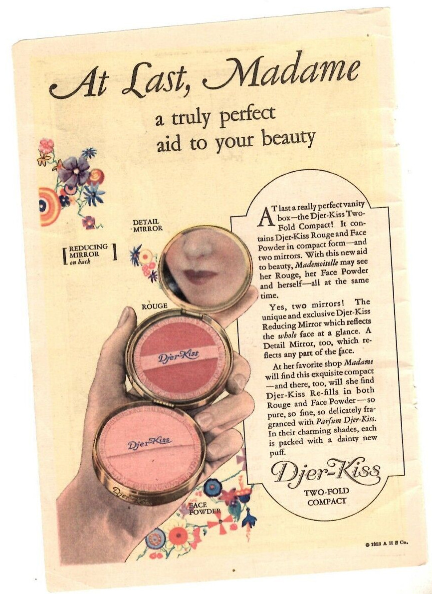 1924 Print Ad Djer-Kiss Cosmetics At Last Madame A Truly Perfect Aid to Your