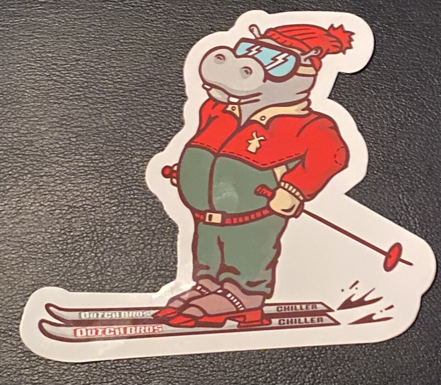 Dutch Bros Rare 2023 Christmas Hippo Sticker
