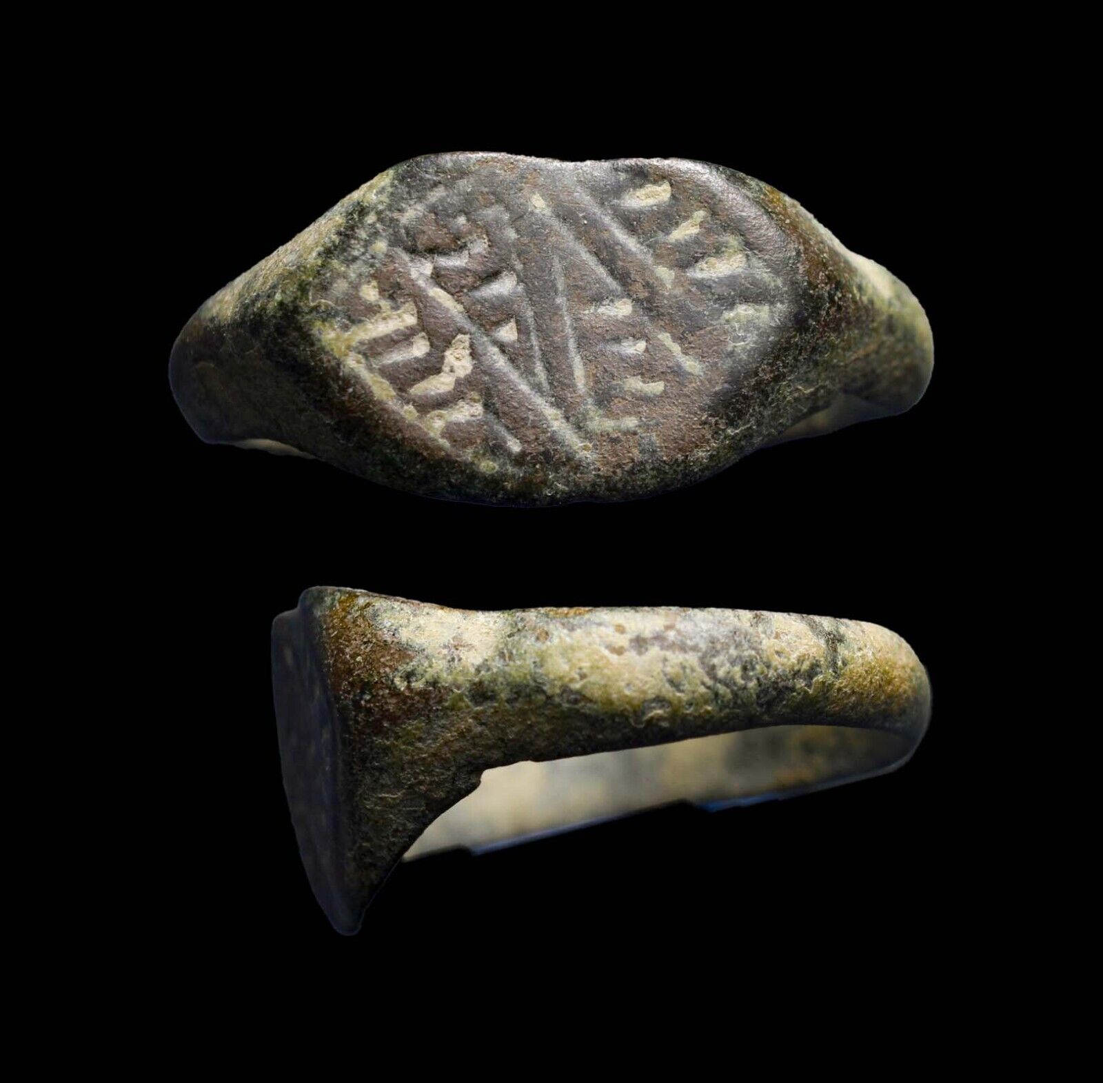 Judaea Ring Aramaic Symbol  WEARABLE Holyland Find Jewish Ancient Artifact wCOA