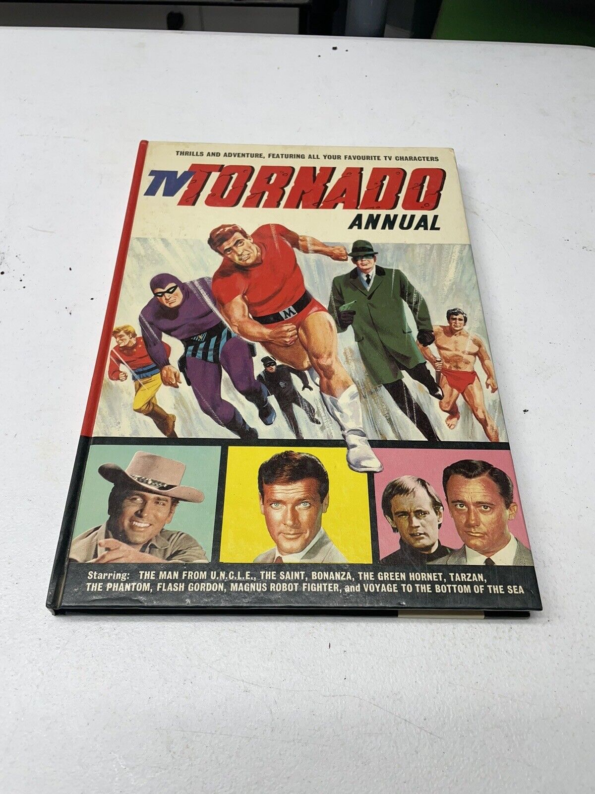 TV Tornado Annual - Hardcover Edition by WD 1968 The Phantom, Tarzan, Bonaza, ++