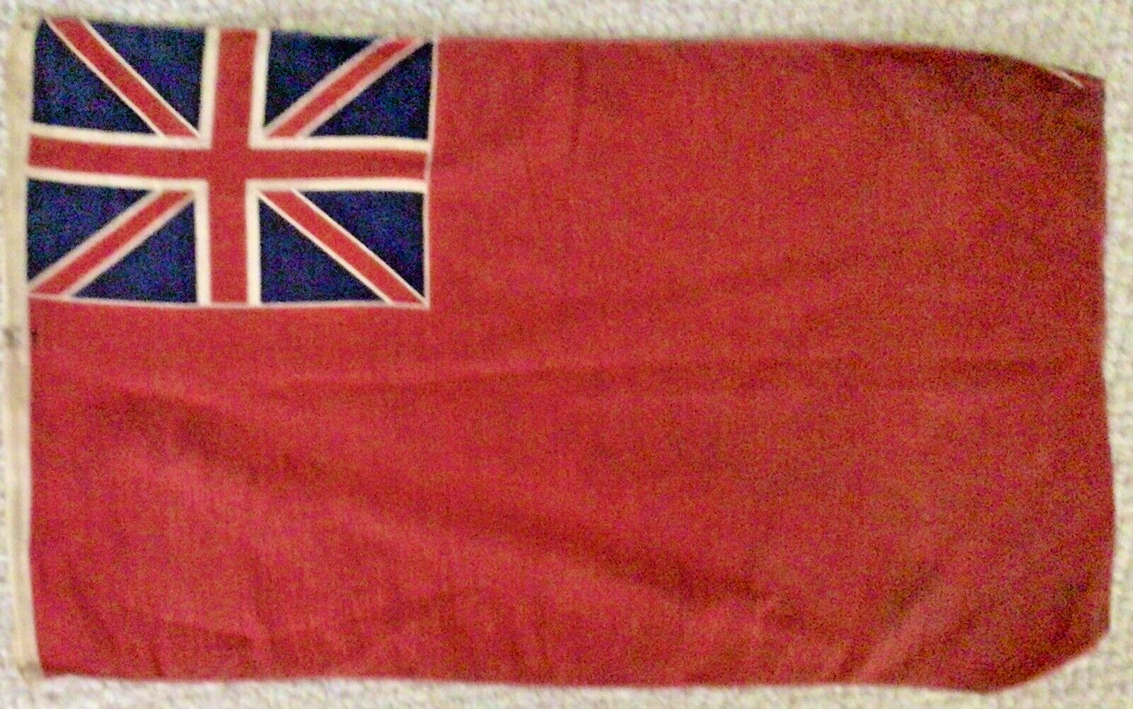 Vintage Red Ensign Flag. British. Naval.. Measures 24“ X 12“￼ Linen? Red Duster