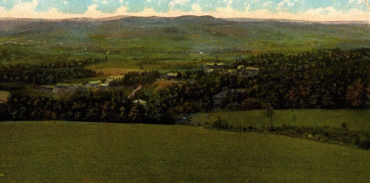Vintage Postcard Post 1907 Bird's Eye View of Shaker Village Lebanon Valley PA