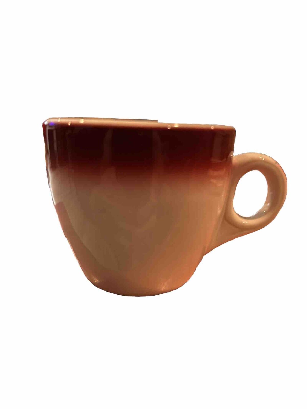 Vintage Buffalo China Coffee Mug Cup 7oz Espresso Cappuccino Latte Deep Red Rim
