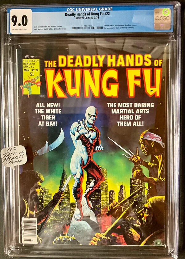 Marvel- Deadly Hands of Kung Fu #22 (1976) CGC 9.0 Universal 1st Jack of Hearts