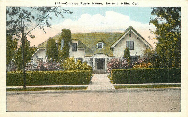 Beverly Hills California Charles Ray Home Kashower Postcard 21-13577