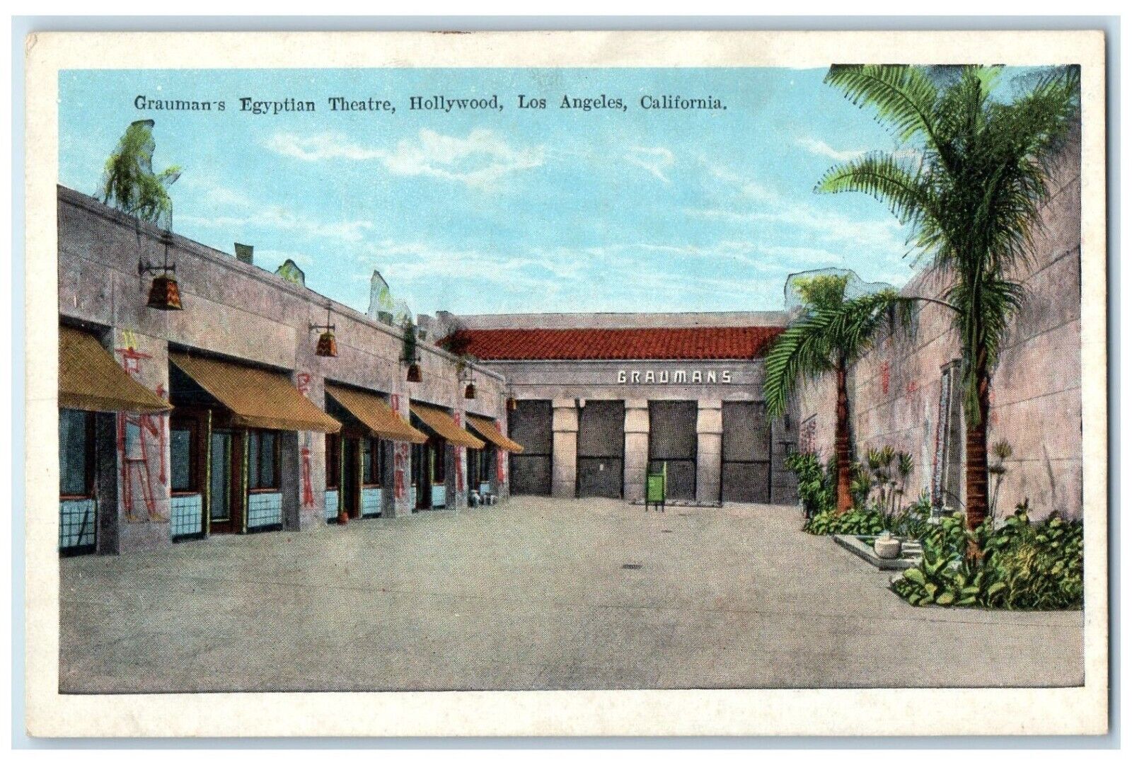 c1920\'s Grauman\'s Egyptian Theatre Hollywood Los Angeles California CA Postcard