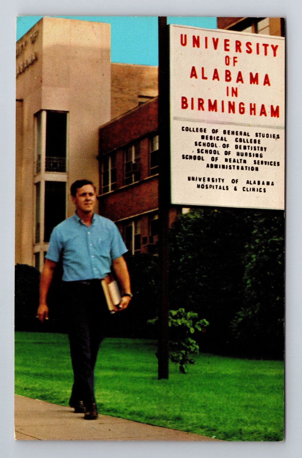 Birmingham AL-Alabama, University of Alabama, c1987 Vintage Souvenir Postcard