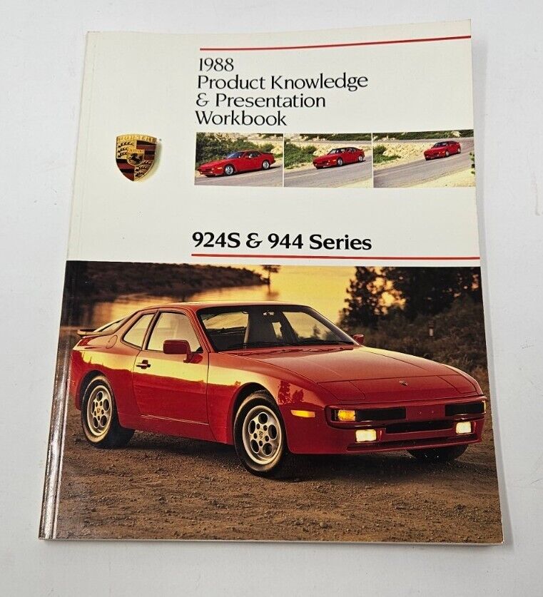 1988 Porsche 924S & 944 Product Knowledge Workbook Brochure Original Rare Book 