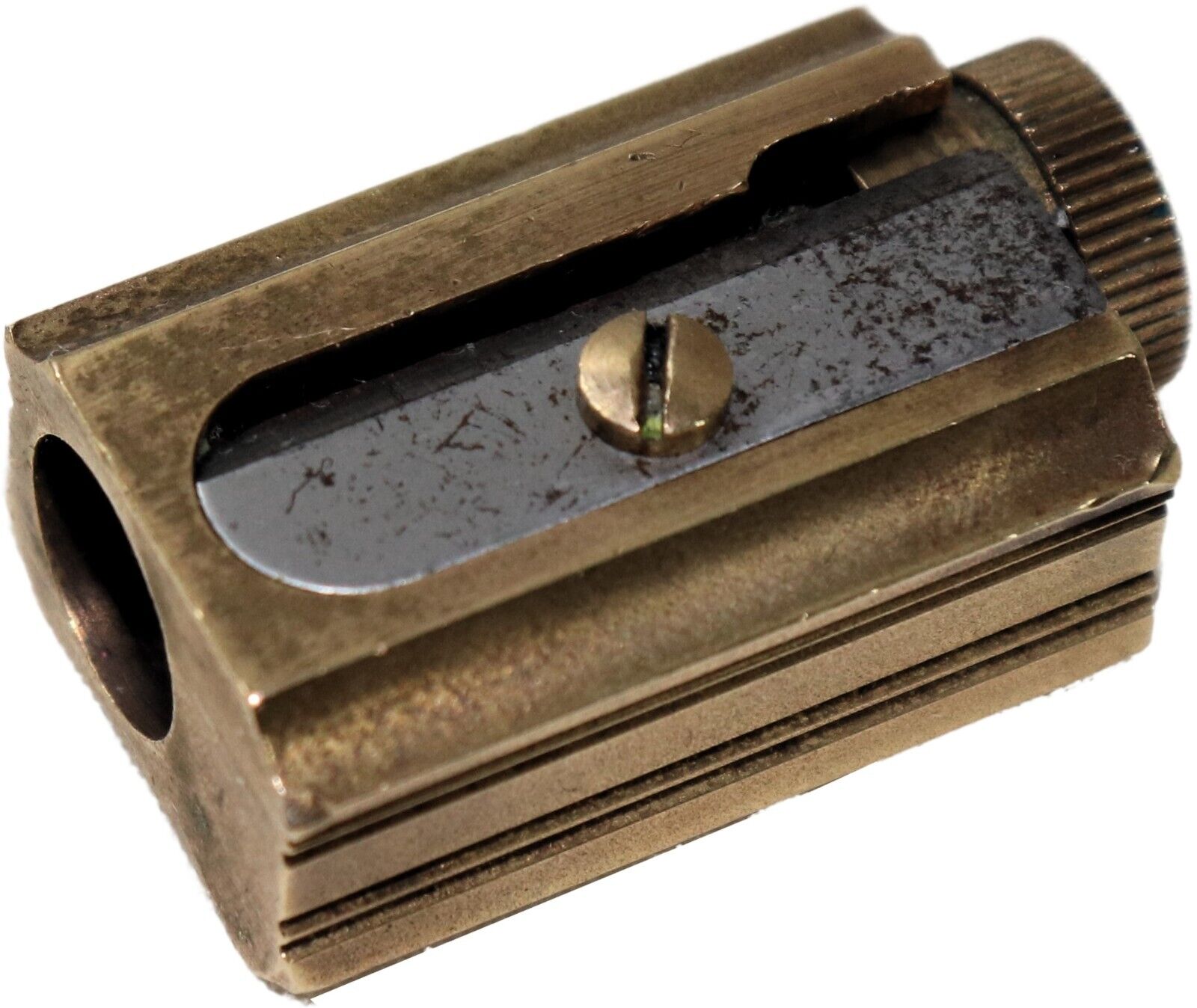 DUX Germany Vintage Brass Adjustable Heavy Pencil Sharpener. From the Year 1940