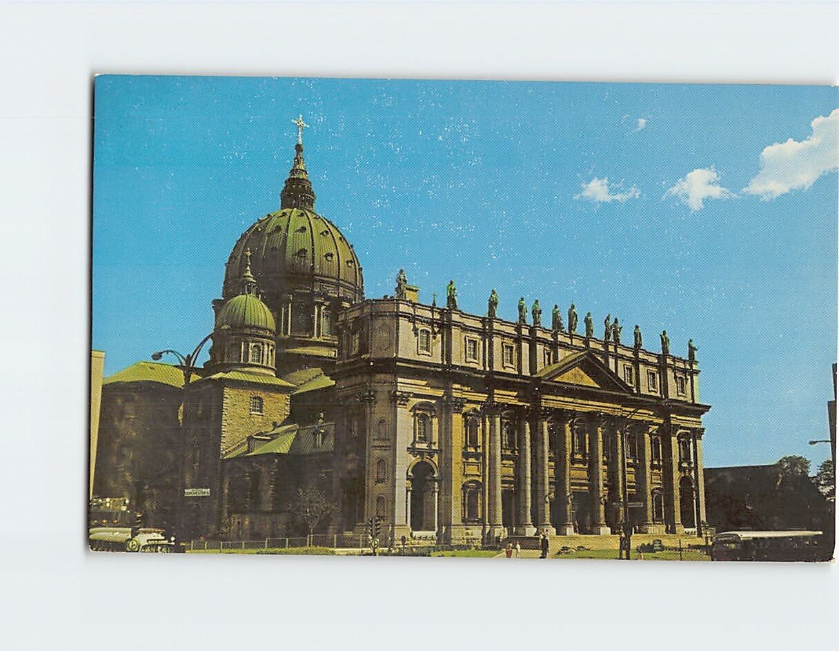 Postcard Basilica Cathedral Mary Queen Of The World Montreal Canada