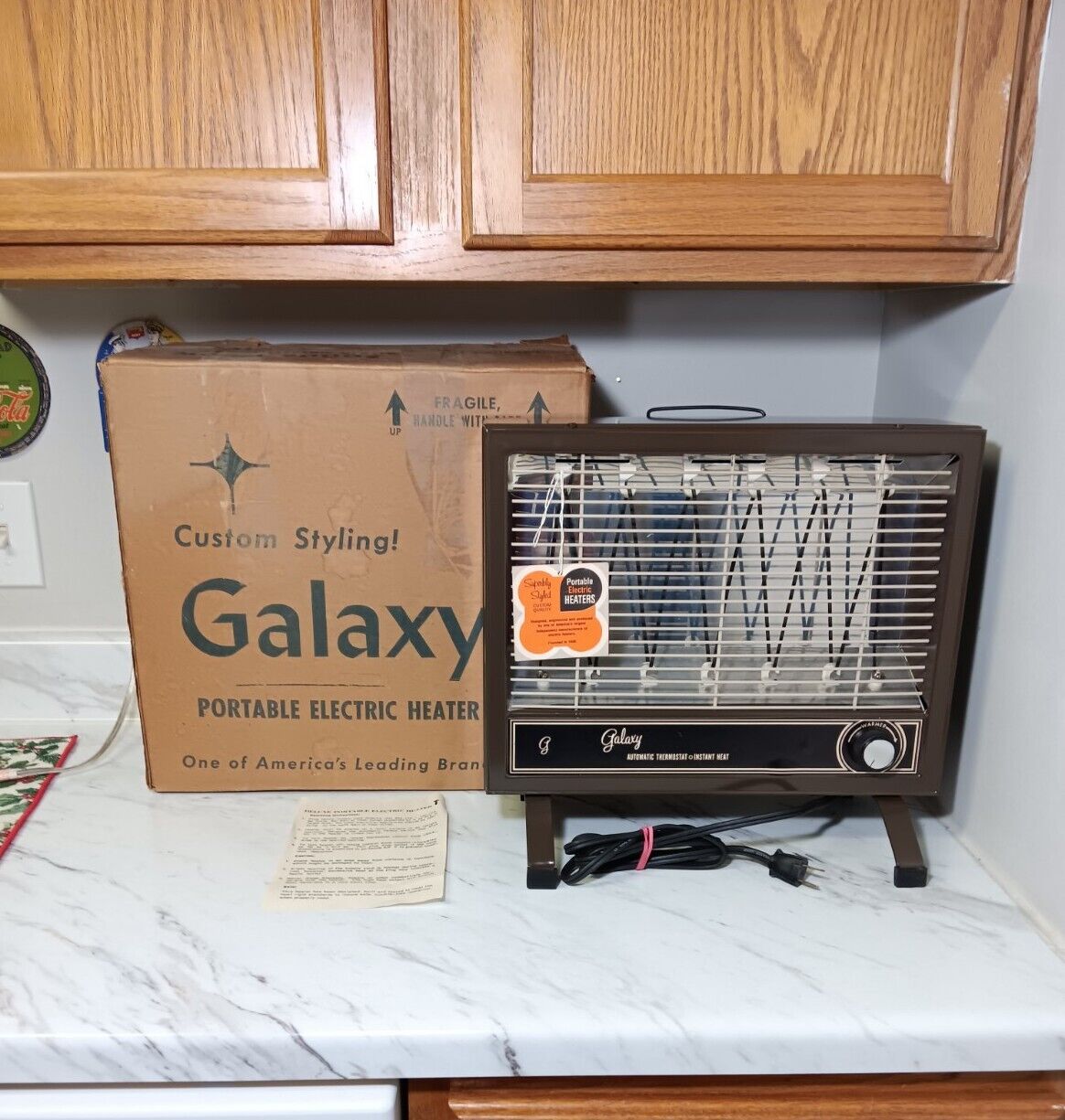 New Old Stock MCM 1970s Galaxy Space Heater Model 90002 Tested Works Great - NOS