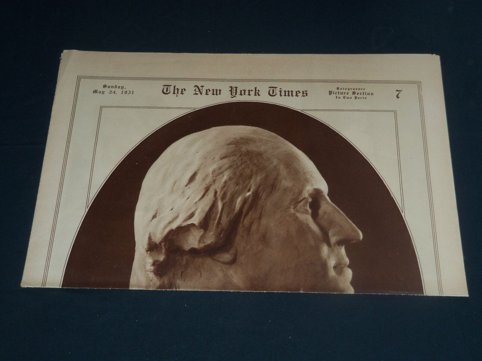 1931 MAY 24 NEW YORK TIMES PICTURE SECTION - GEORGE WASHINGTON - NP 3844