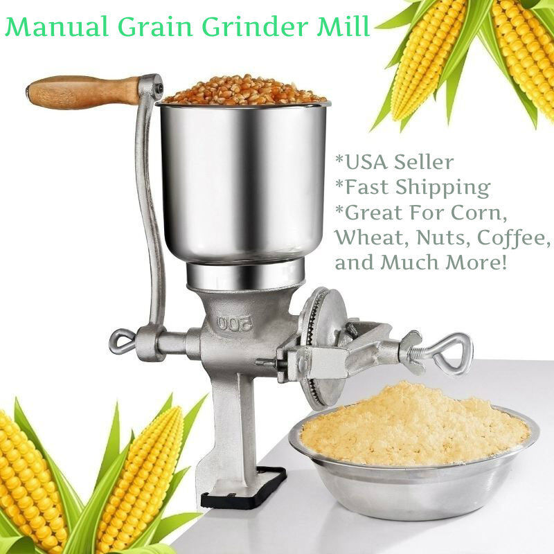 Grinder Corn Coffee Food Wheat Manual Hand Grains Oats Iron Nut Mill Crank Cast