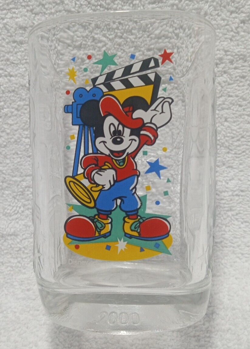 Walt Disney World Celebration Vintage McDonalds 2000 Mickey Mouse Glass Cup