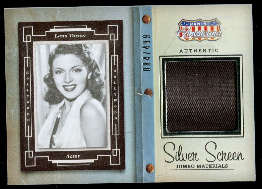 2015 Silver Screen Panini Lana Turner #SJ-LT Authentic Jumbo Materials 084/499