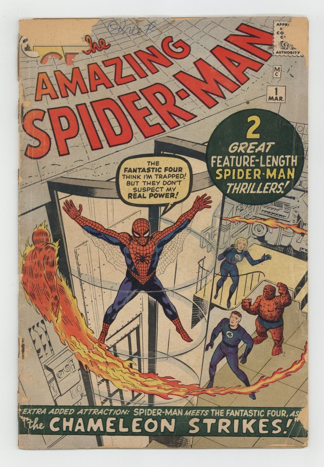Amazing Spider-Man #1 FR 1.0 1963 1st app. J. Jonah Jameson and The Chameleon