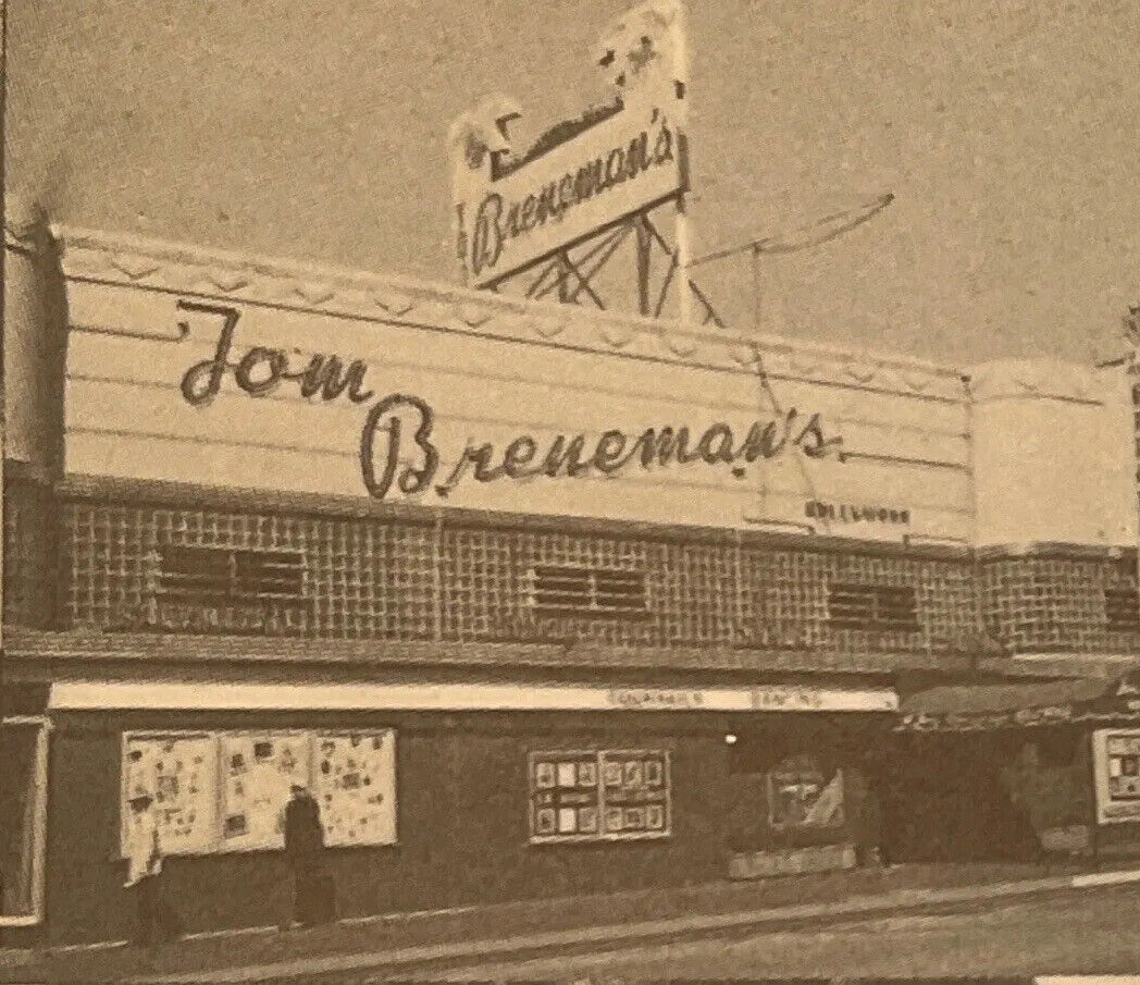 Vintage 1945 Ephemera Tom Breneman\'s Restaurant Linen RPPC Postcard Unposted SEE