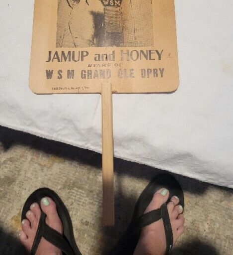 Vintage W S M Grand Ole Opry Jamup And Honey Paper Hand Fan