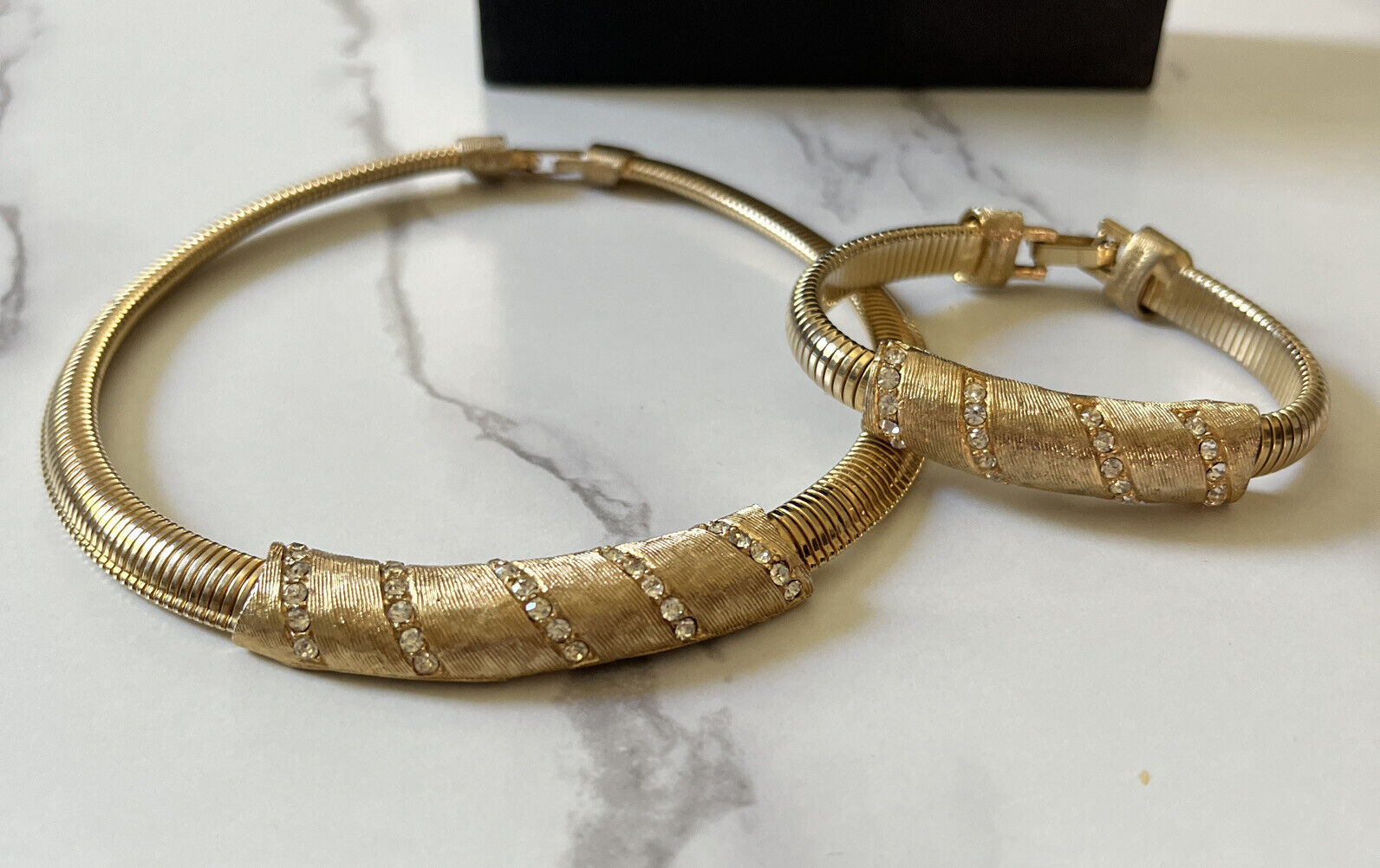 Vintage Selini Signed Statement Necklace and Bracelet