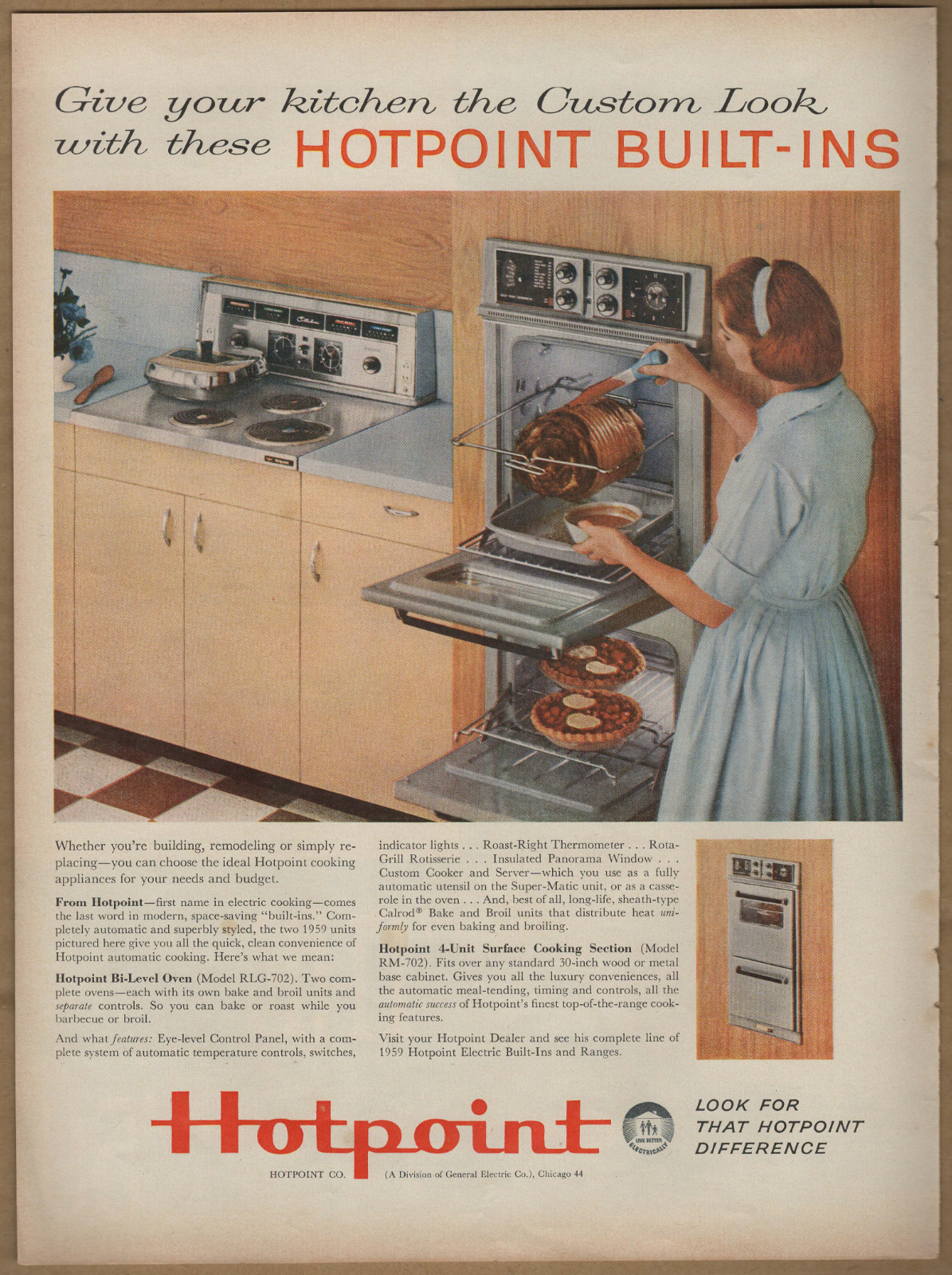 1959 Hotpoint Built-In Ovens Print Ad Appliances For Your Needs And Budget