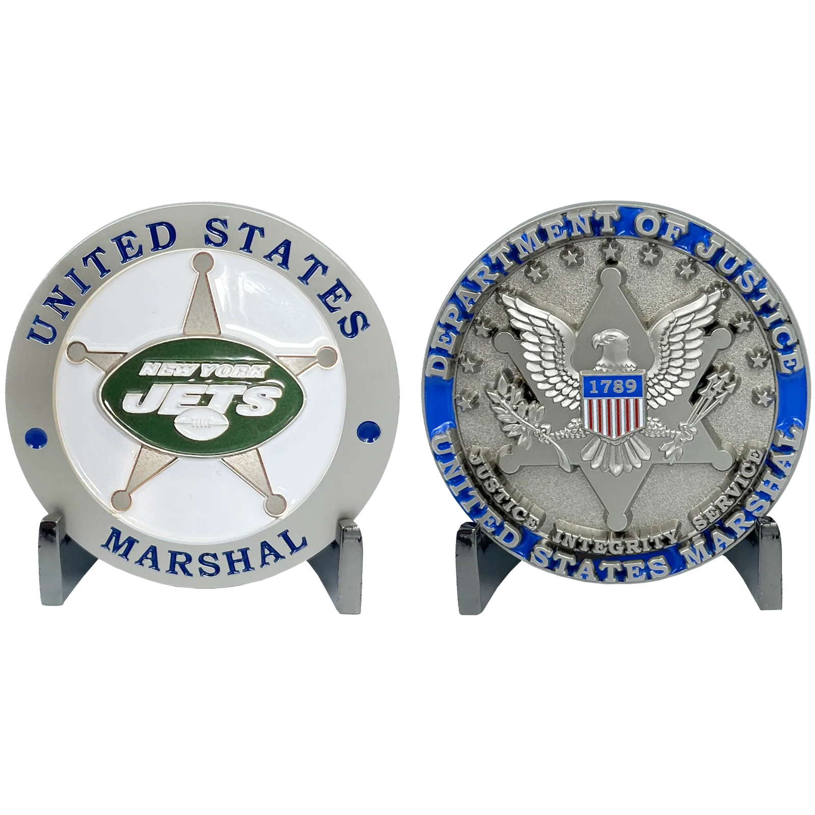 EL12-005 New York Football New Jersey United States NY US Marshal Challenge Coin