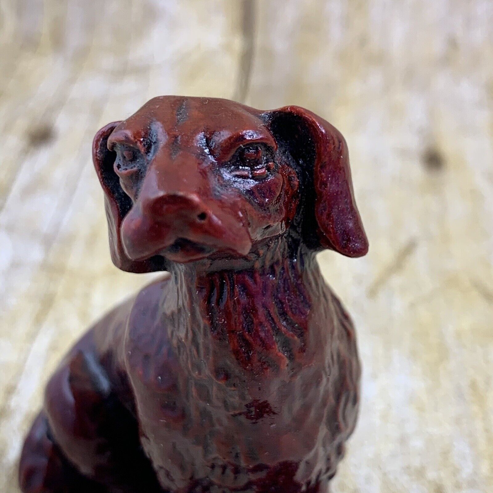 Red Resin Spaniel Dog Figurine Puppy Lover