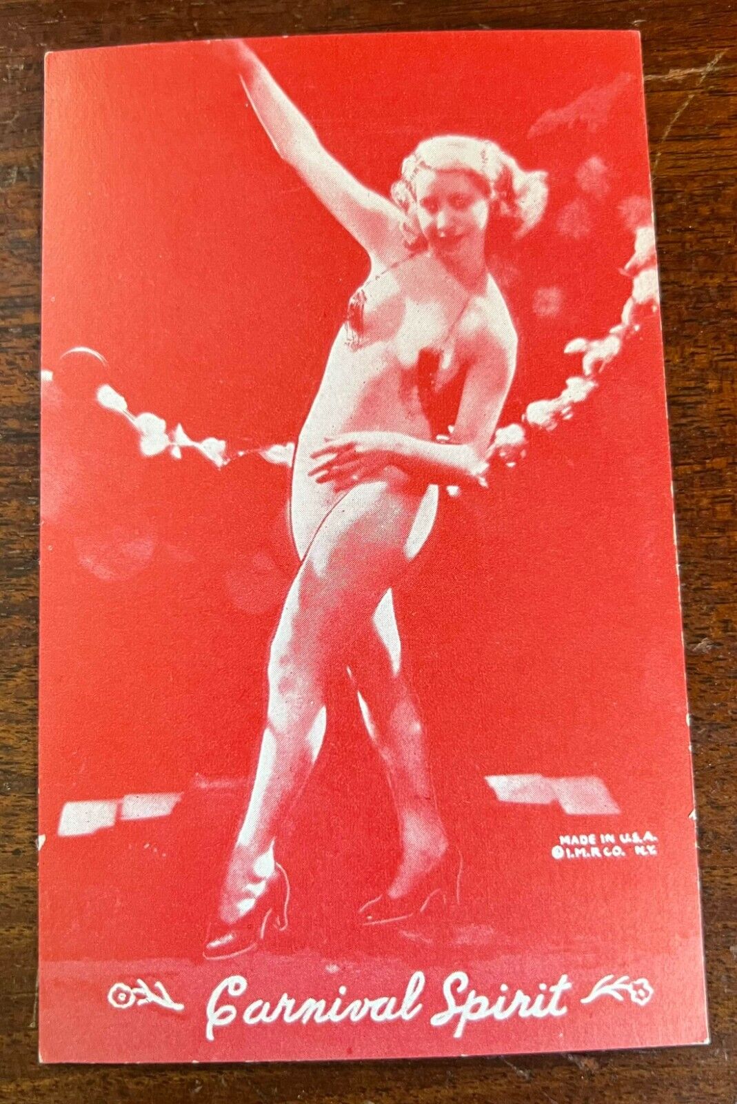 VTG 1930s Risqué Burlesque Arcade Cards Mutoscope RED GIRL SERIES (You Pick)