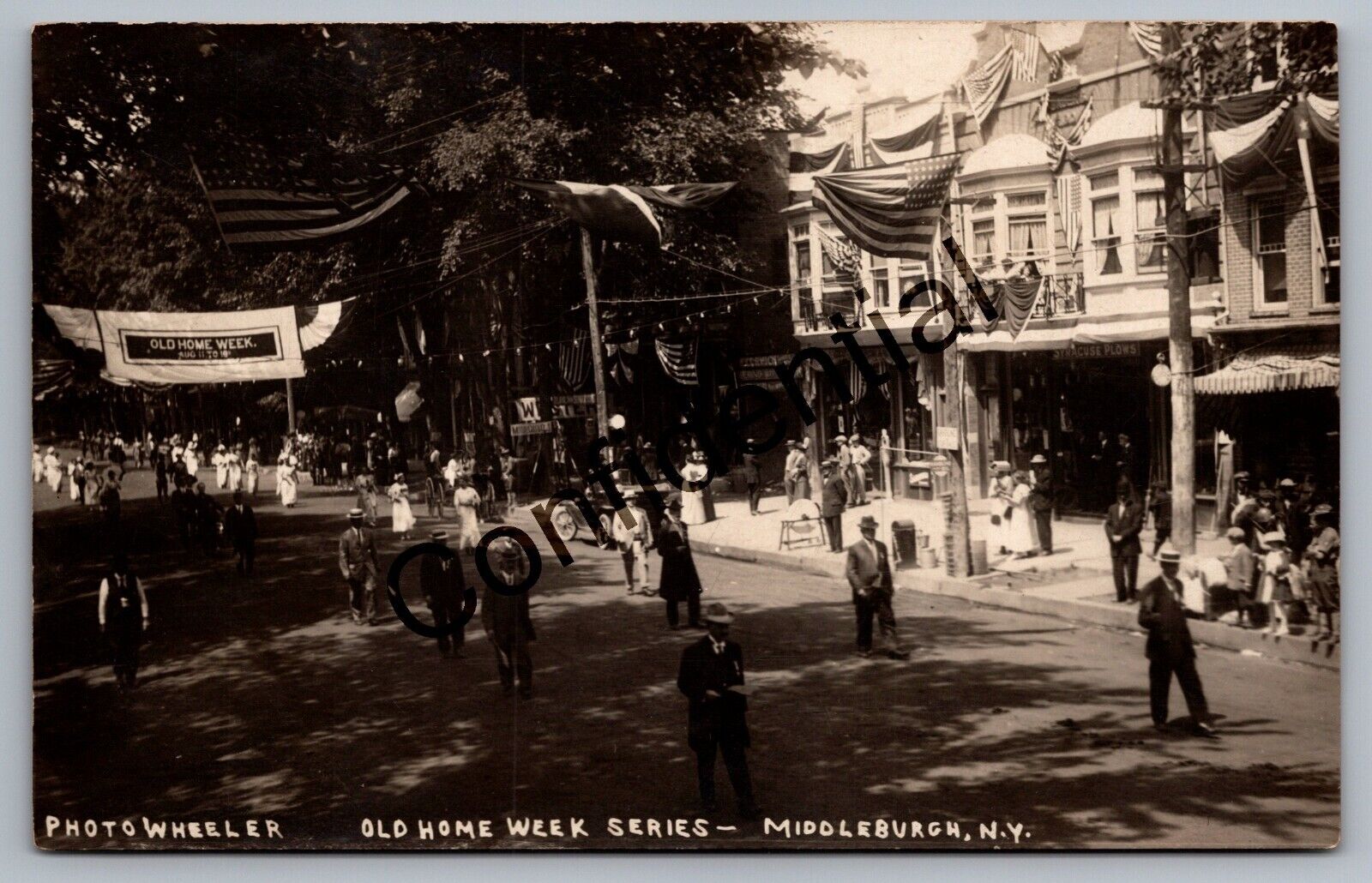 Real Photo 1912 Old Home Week Parade At Middleburgh NY New York RP RPPC D59