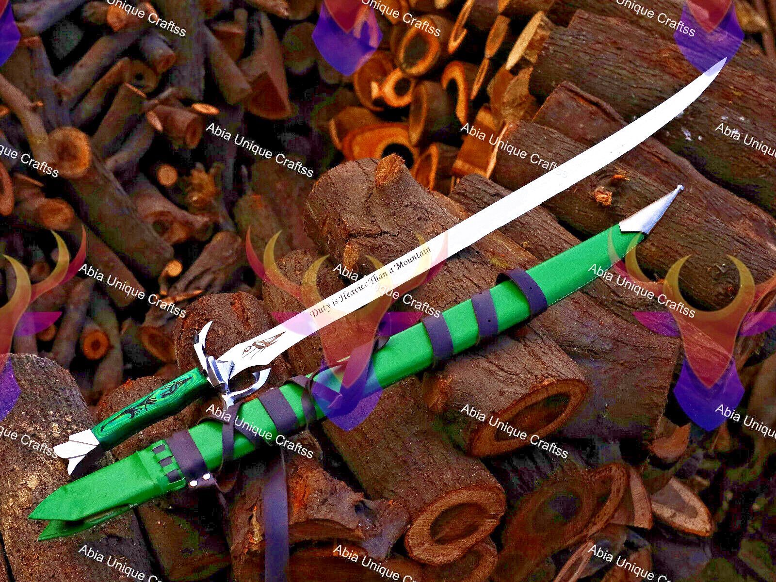 Wheel of Time Heron Mark Custom Handmade BusterbBattle Ready Sword With Scabbard