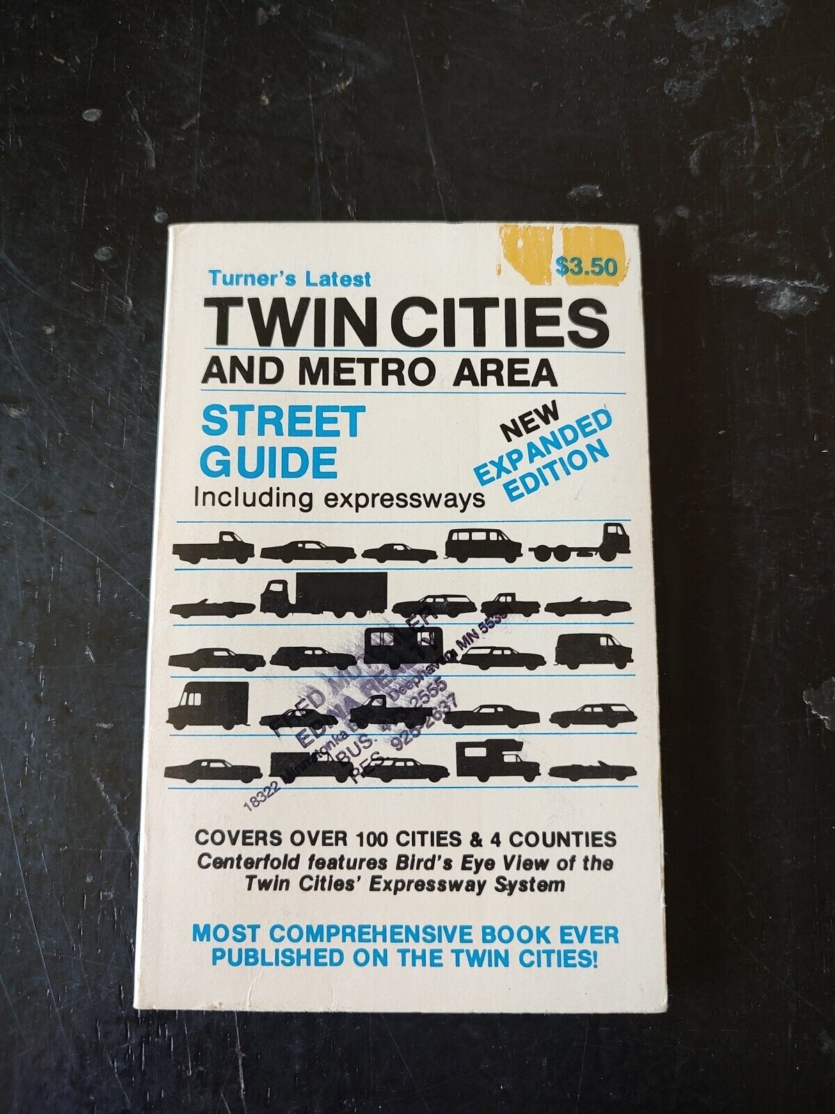 RARE VTG 1963 TURNER\'S LATEST Twin Cities & Metro Area STREET GUIDE MSP MN Maps