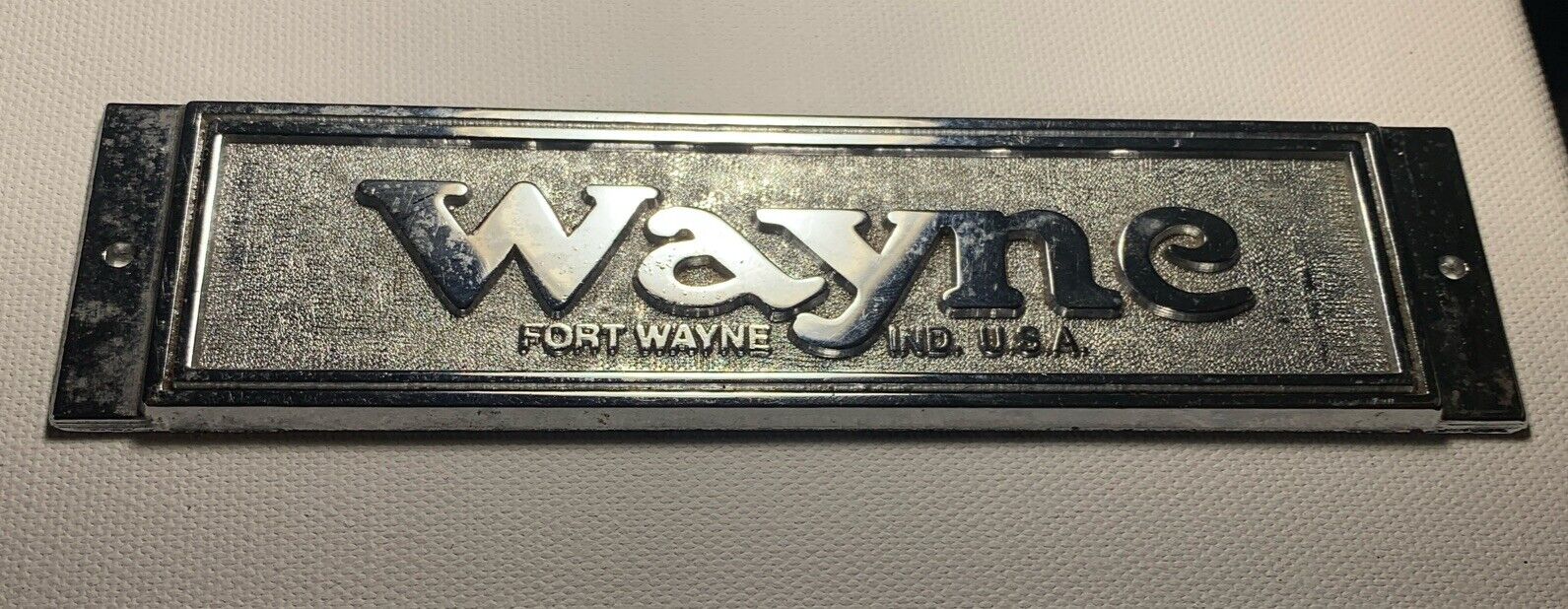 Wayne Gas 60 Pump Name Plate Tag Parts Gas Collectible