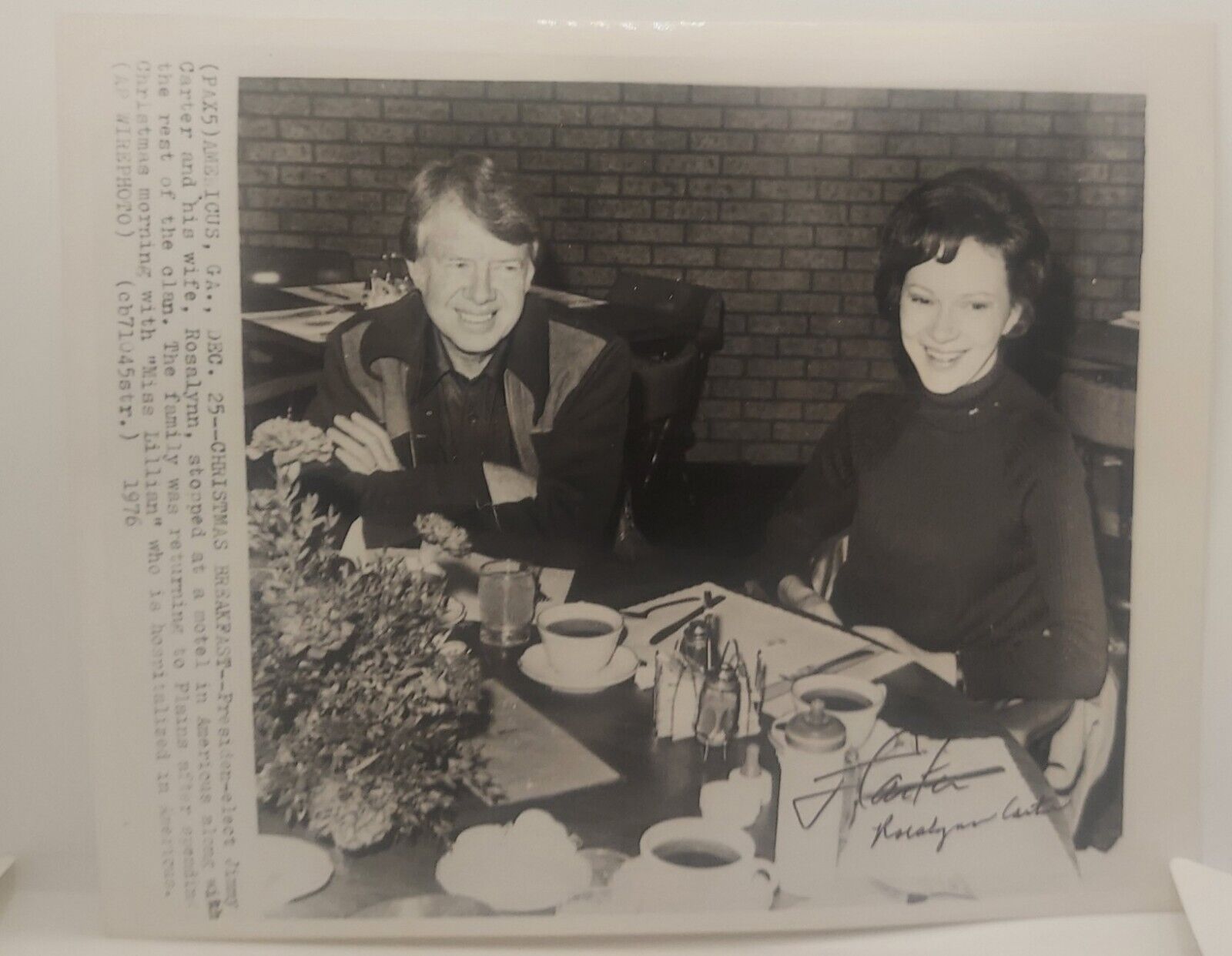 Jimmy Carter  & Rosalynn  Carter Signed Vintage 8x10 Photo 