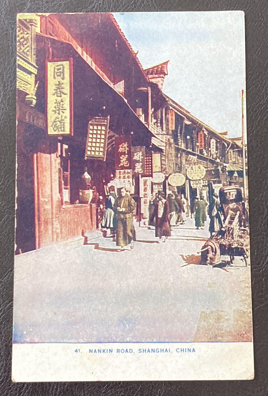 Post Card Nankin Road Shanghai China postmarked Amboy IL Apr 16 1909