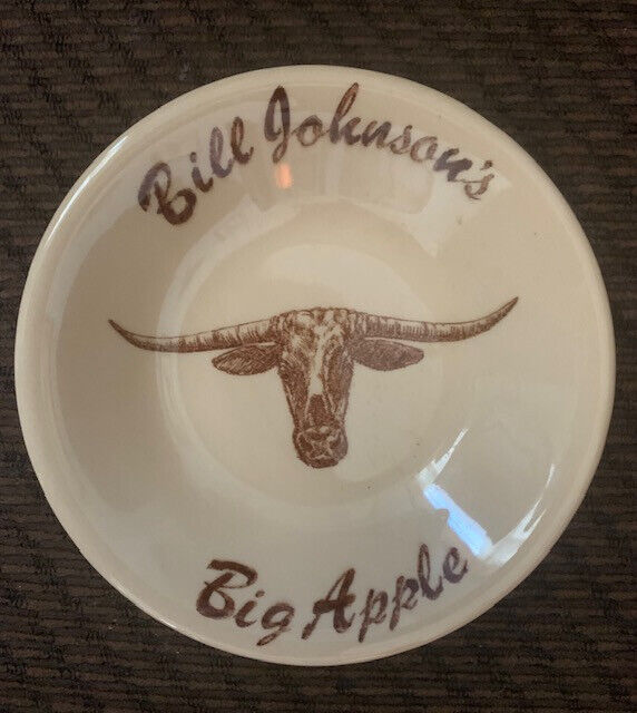 RARE Bill Johnson\'s Big Apple Tepco Westerm Longhorn Steer Sauce Bean Bowl Dish