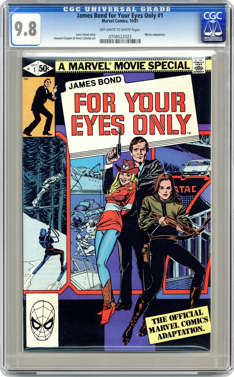 James Bond For Your Eyes Only #1 CGC 9.8 1981 0708522023