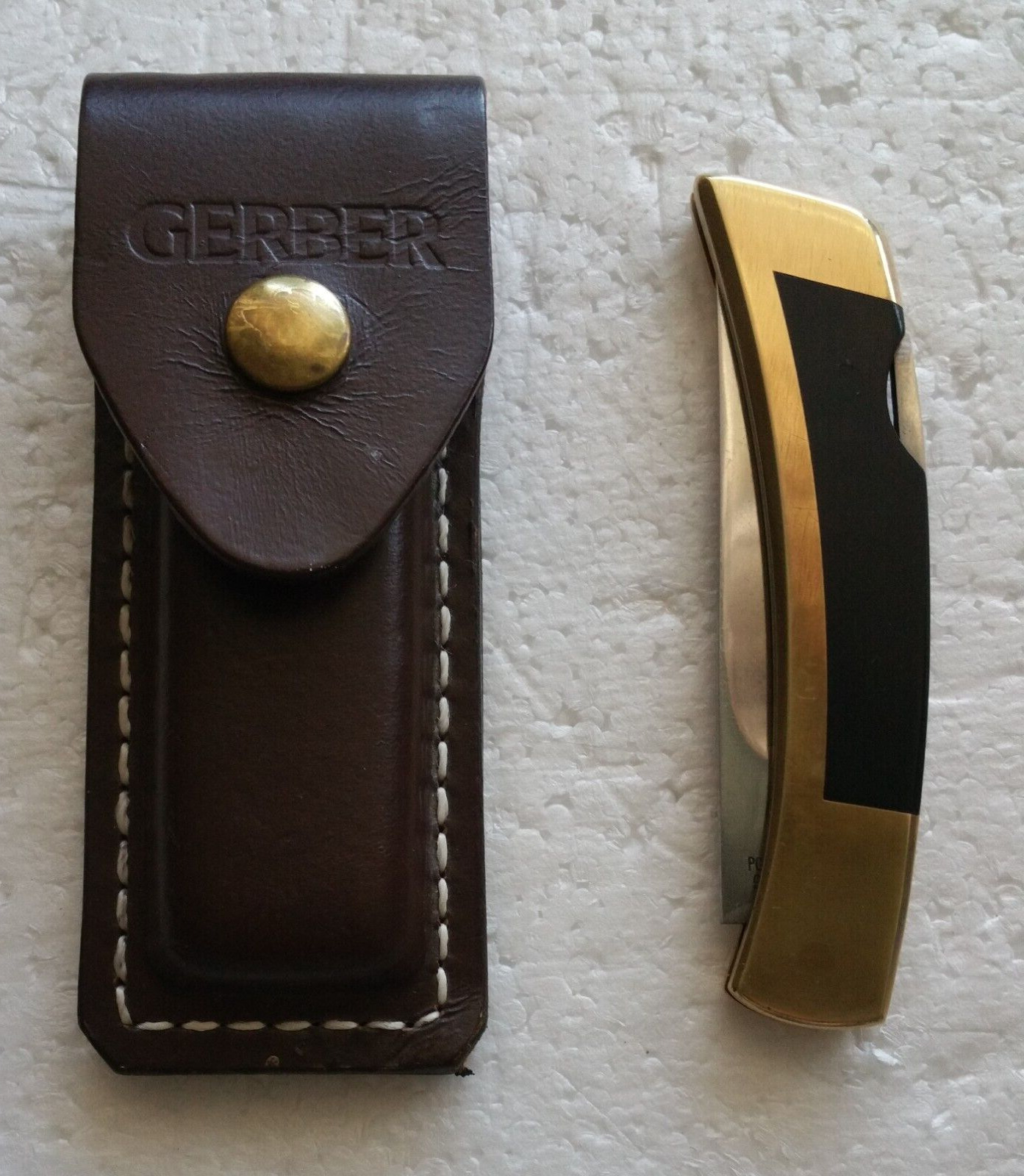 Vintage Gerber Sportsman II Micarta Lockback Folding Hunting Pocket Knife vSteel